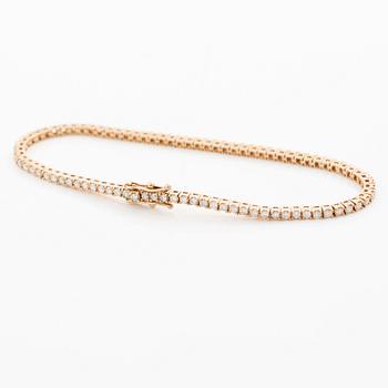 Tennisarmband 18K roséguld med briljantslipade diamanter.