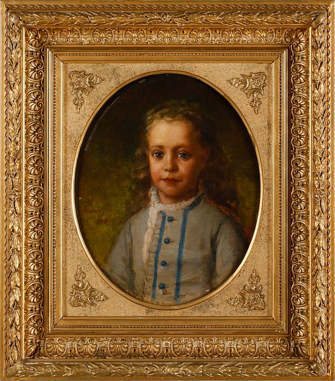 OKÄND KONSTNÄR, olja på duk, otydligt signerad och daterad, 1800-tal.