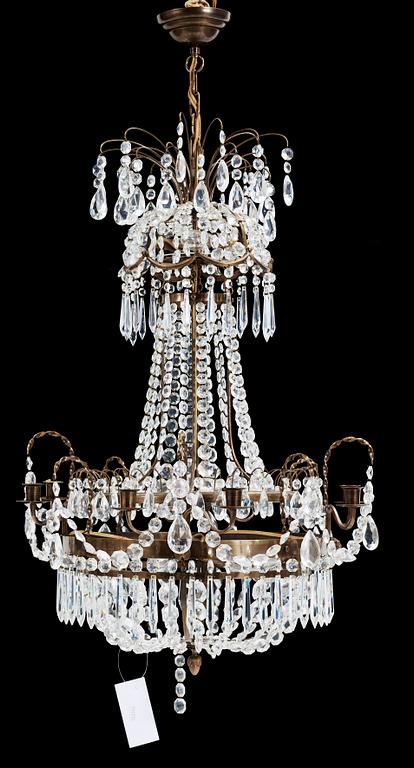 LJUSKRONA, sengustaviansk stil, 1900-tal. Höjd: ca 73 cm.