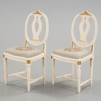 STOLAR, ett par, Gustavianska, 1700-talets slut.