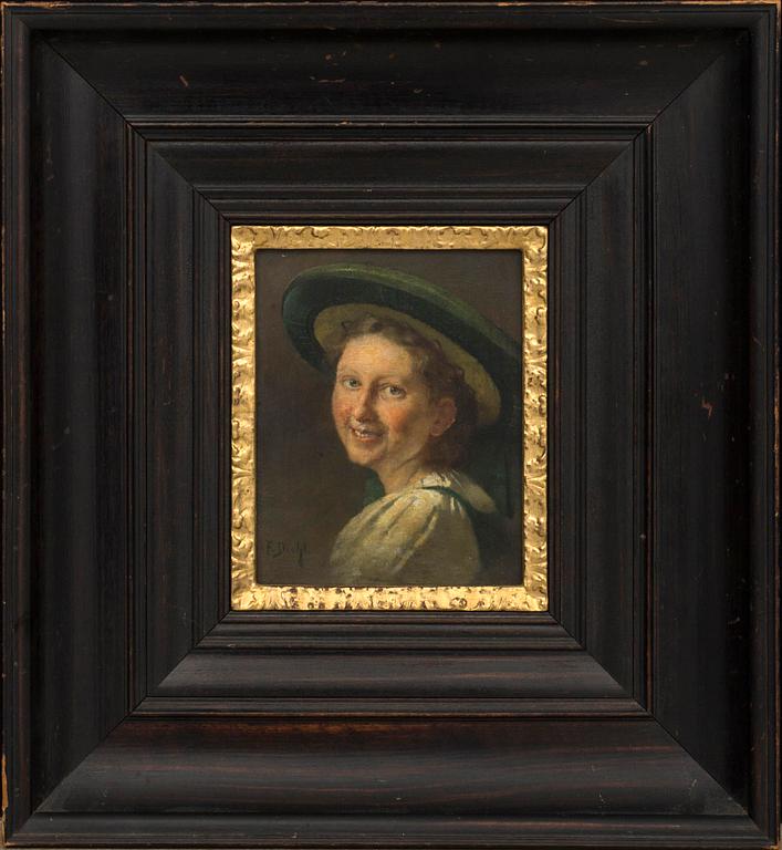 FERDINAND DIEHL,  oil on panel signed.