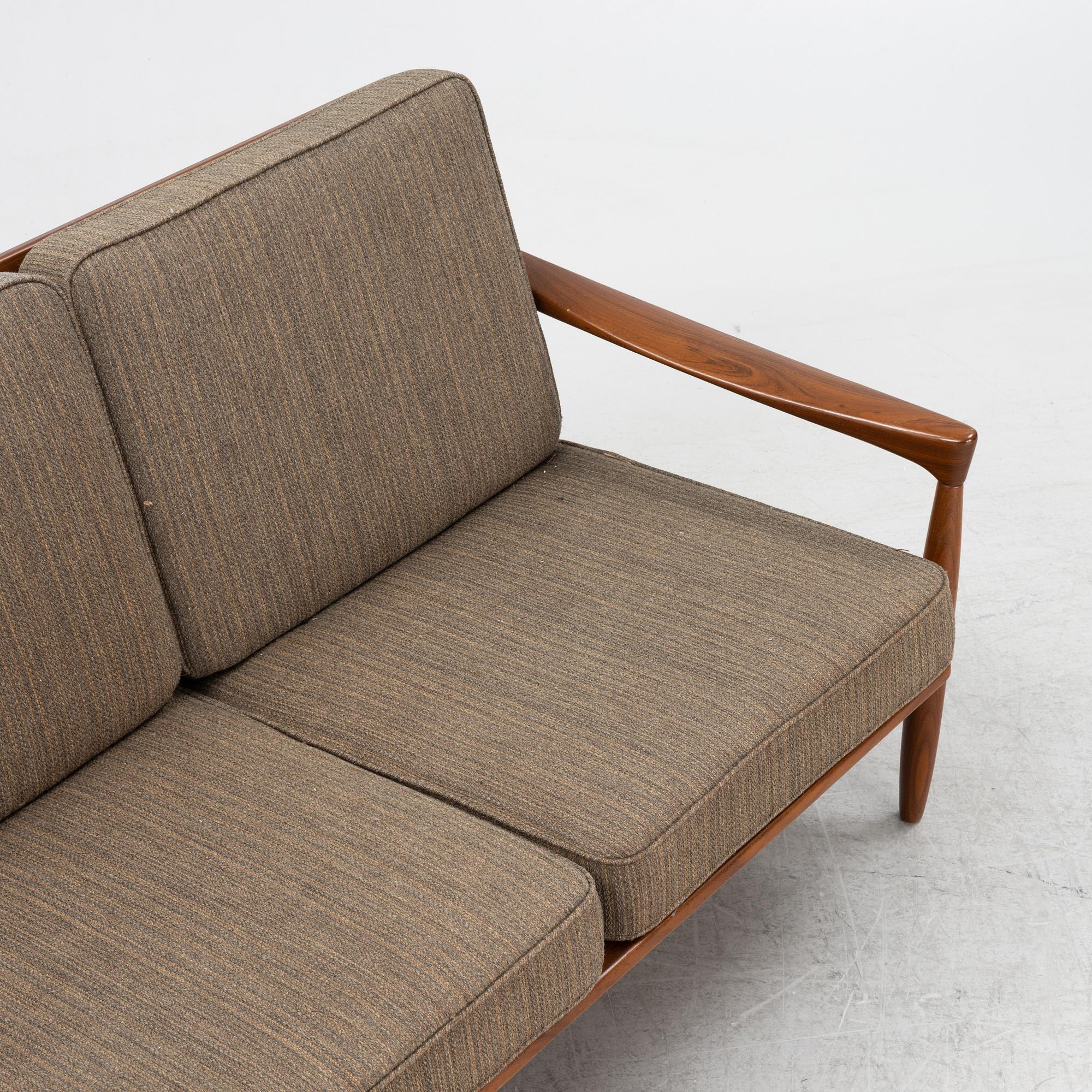 Erik Wørts, a 'Kolding' teak sofa, IKEA, 1960's.