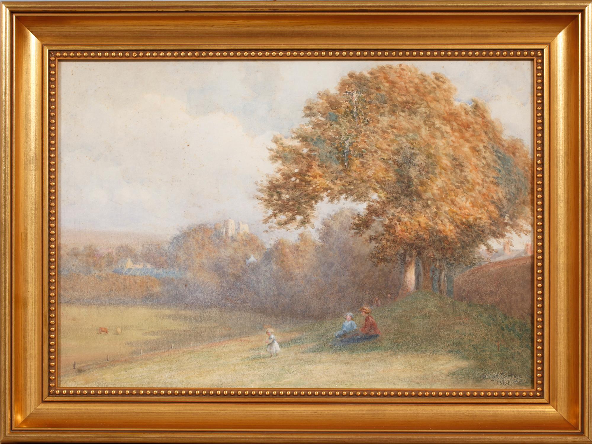 HUGH CARTER, tillskriven, akvarell på papp-pannå, signerad och daterad 1864.