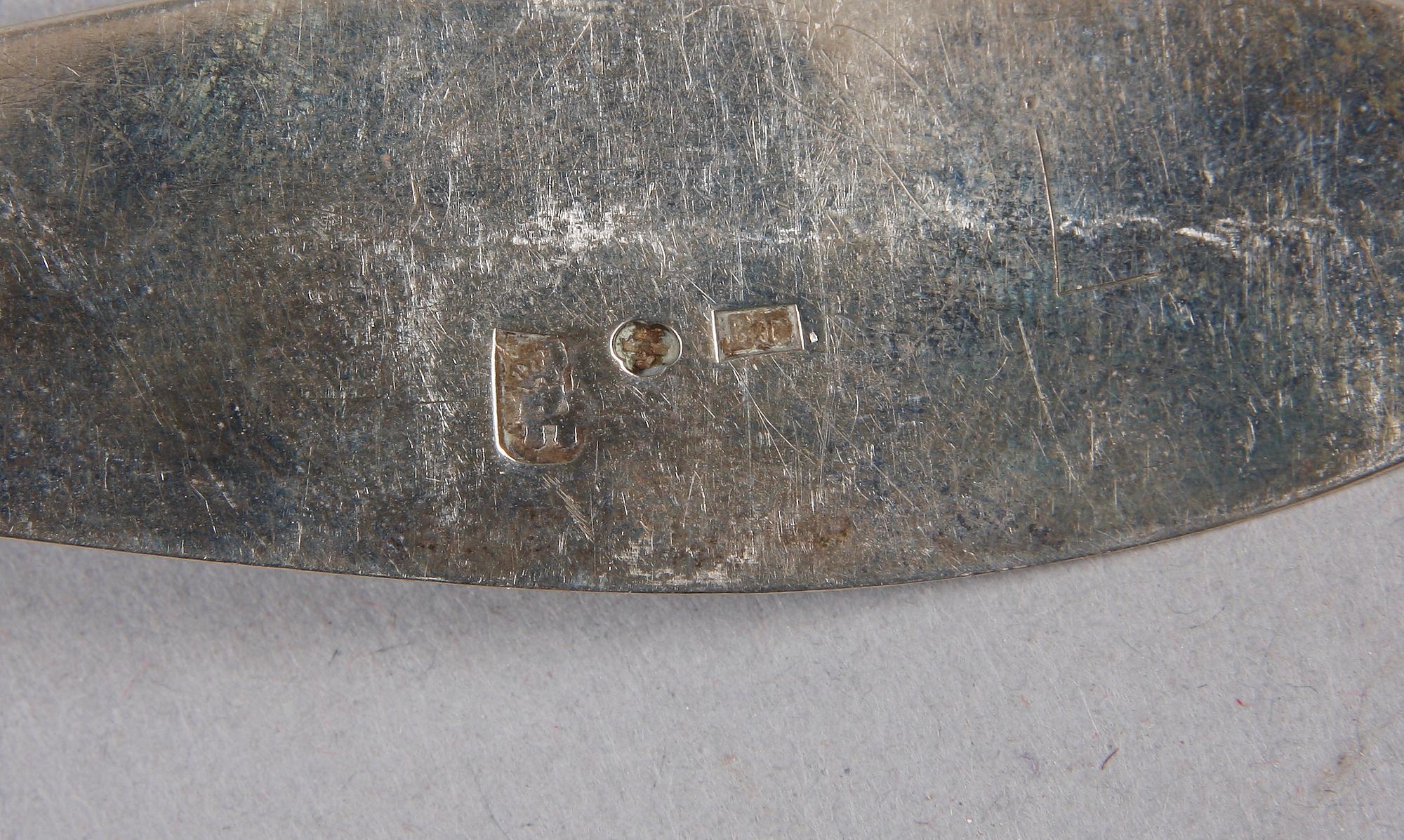 MATSKEDAR, 6 st, silver, Sverige 1800-talets första hälft, bla A. Rahm, Norrköping 1812.