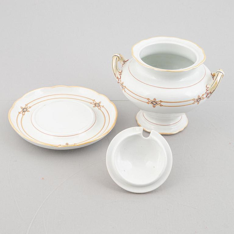 Rörstrand, matservis, 71 delar, flintgods, "Göteborg", Rörstrand, 1900-talets början.