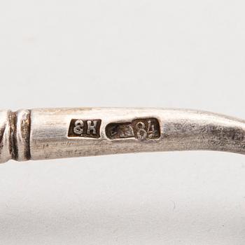SALTKAR OCH SKED, silver och emalj, Moskva 1898-1917.
