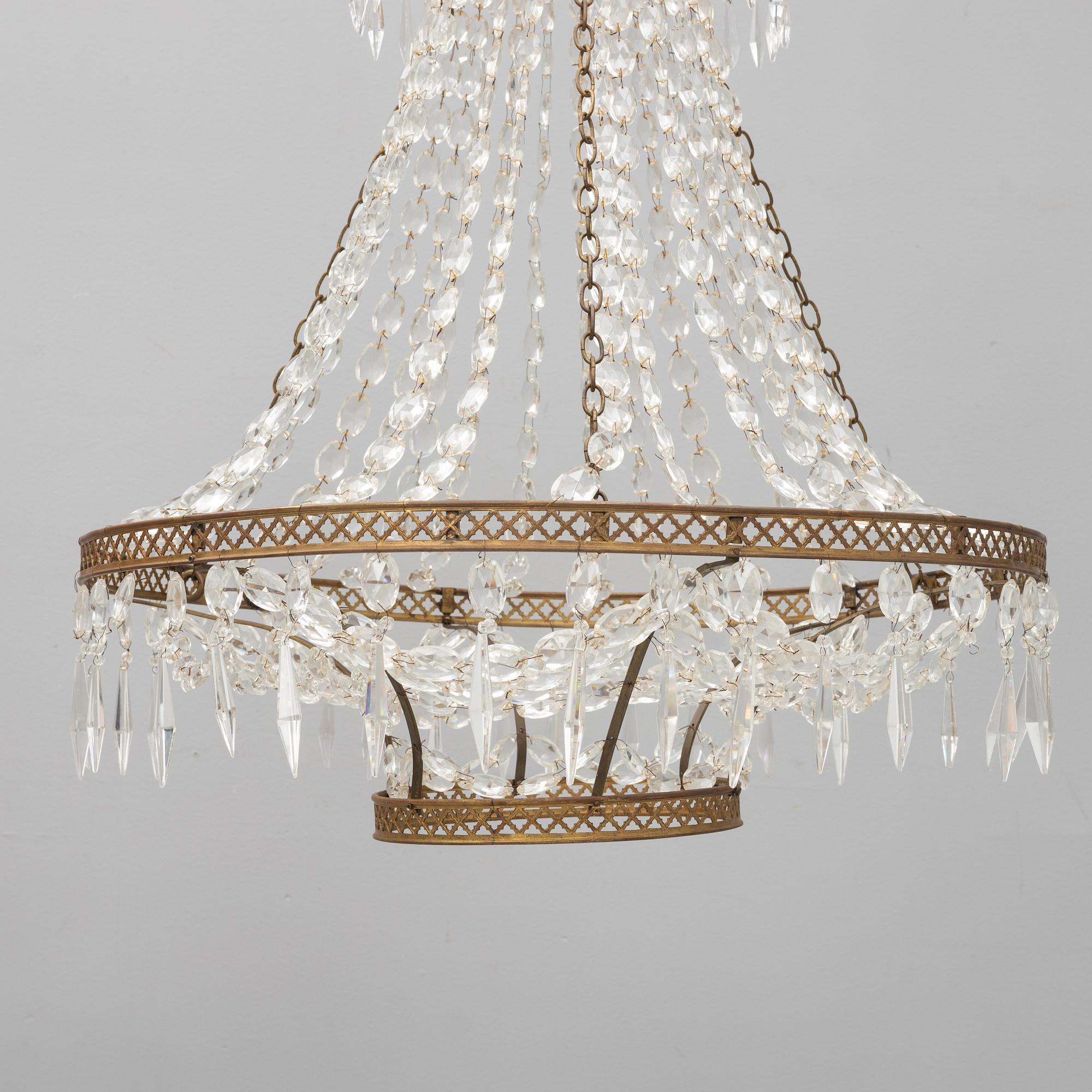 A Gustavian style chandelier, 20th Century.