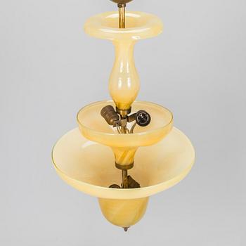 Paavo Tynell och Gunnel Nyman, taklampa, Köklax Glasbruk,  / Taito  1930-tal.