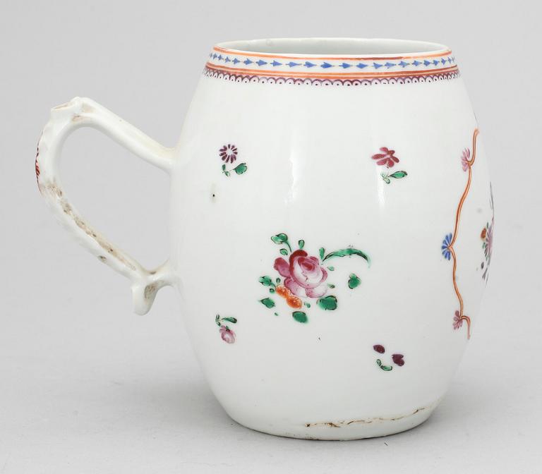 MUGG, kompaniporslin. Qing dynastin, Qianlong (1736-95).