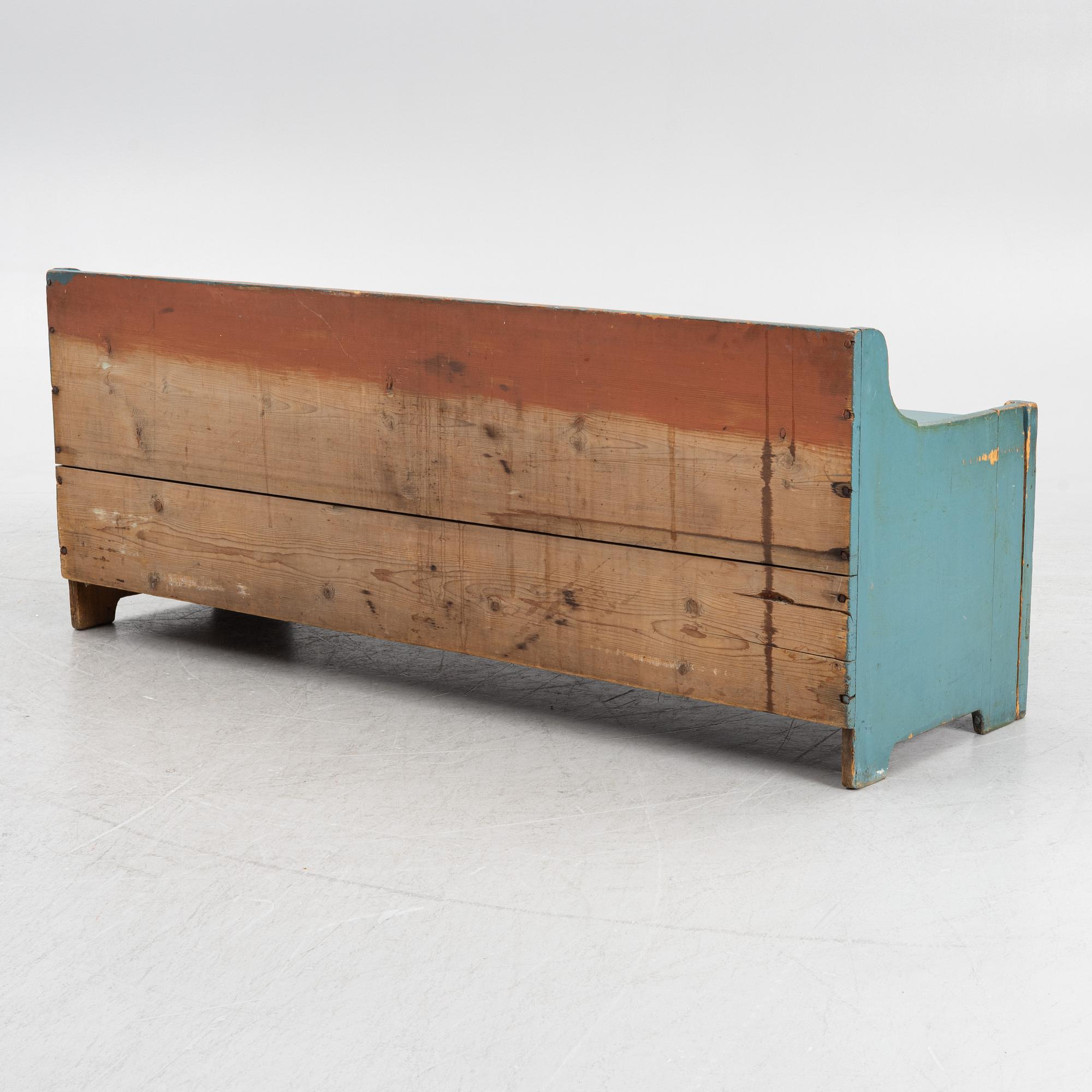 A sofa, dated 1857.