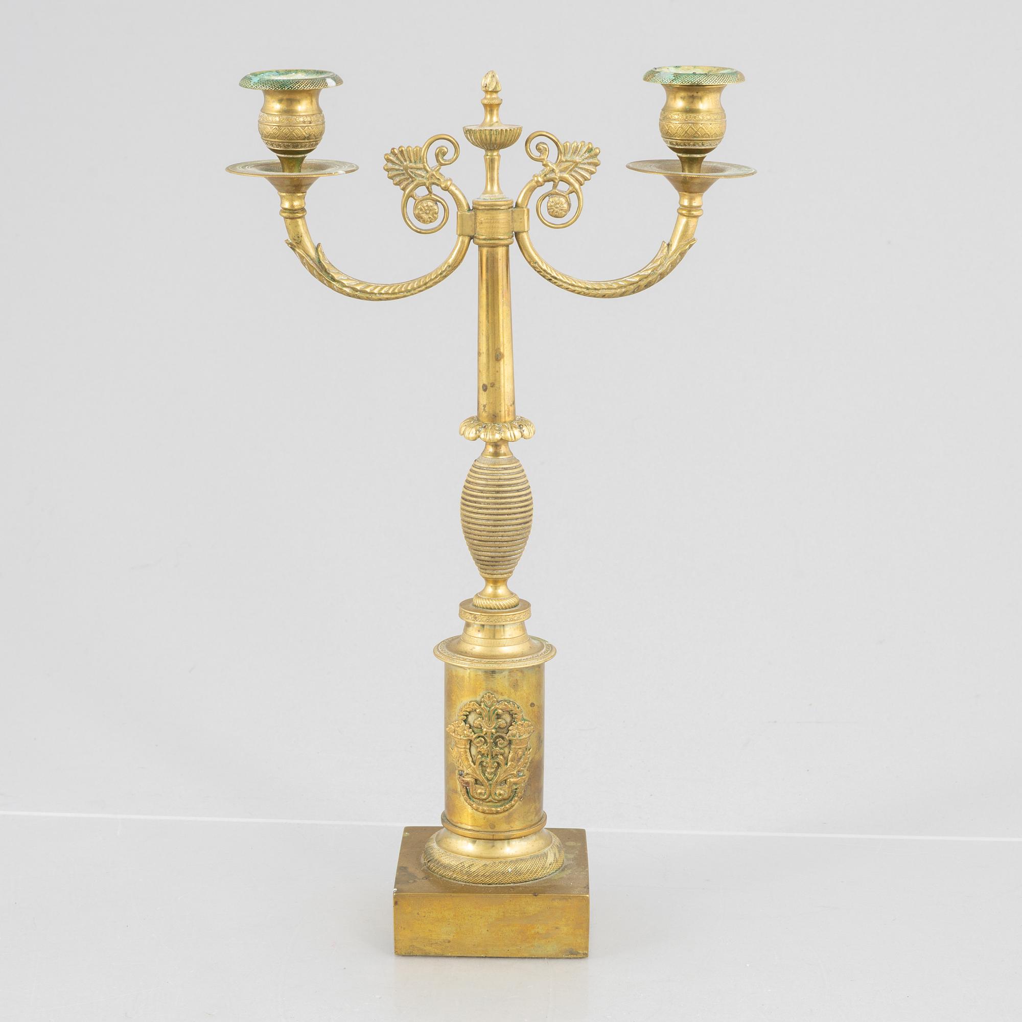 An Empire candelabra, first half of the 19th century.