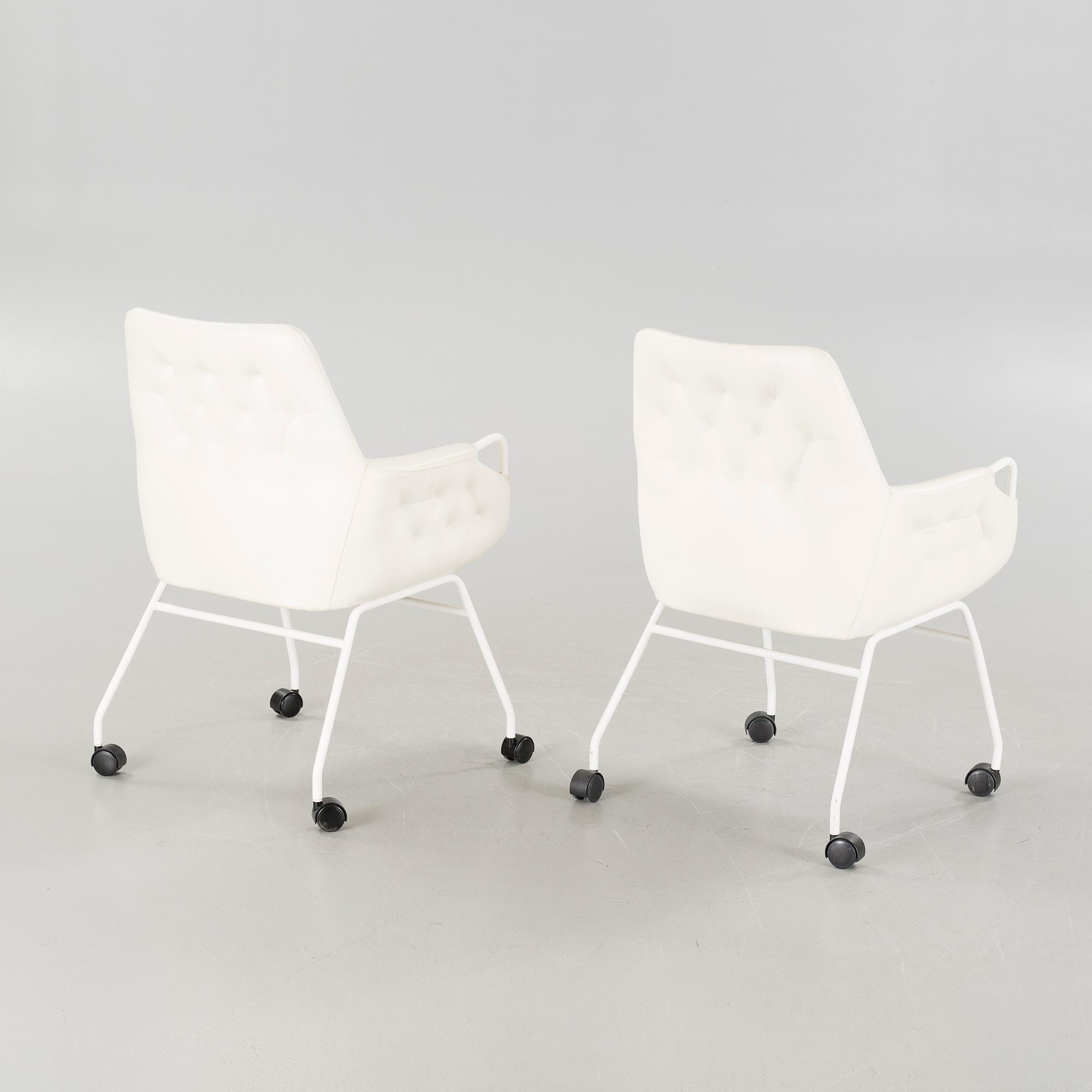 Six "Mirja" armchairs, designed by Bruno Mathsson for Bruno Mathsson International, dated 2001.