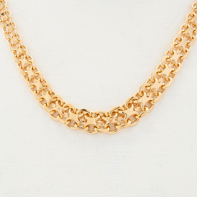 Necklace dosed X-link 18K gold.