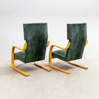 Alvar Aalto, fåtöljer ett par, modell 401, Artek 2000-tal.
