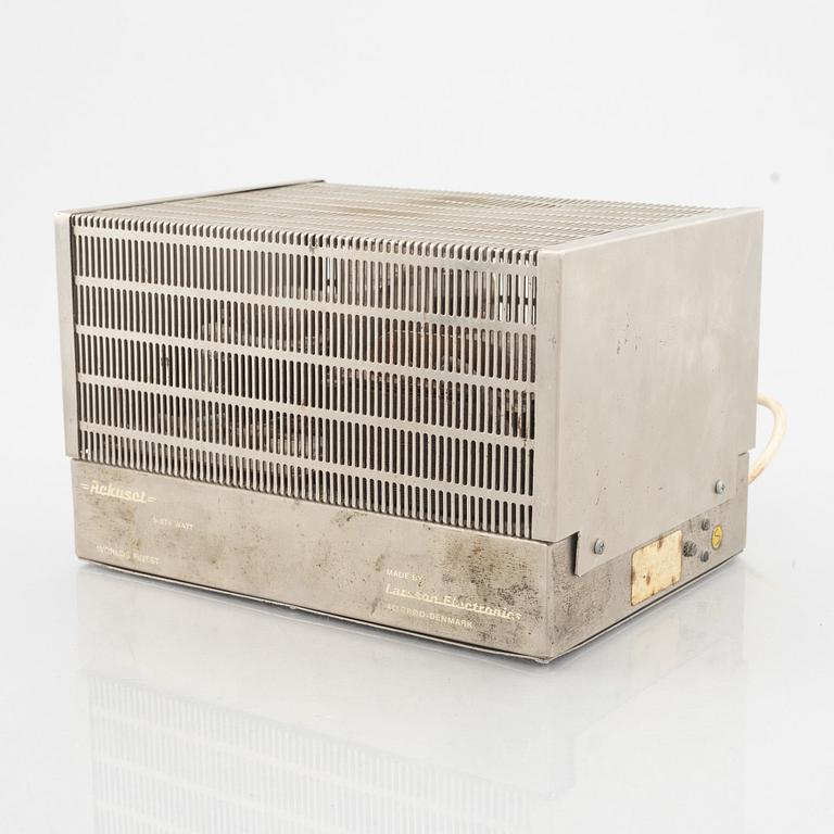 "Ackuset", tube amplifier, "Dynakit", tube amplifier, "Sony" reel-to-reel tape recorder, model "TC-765".