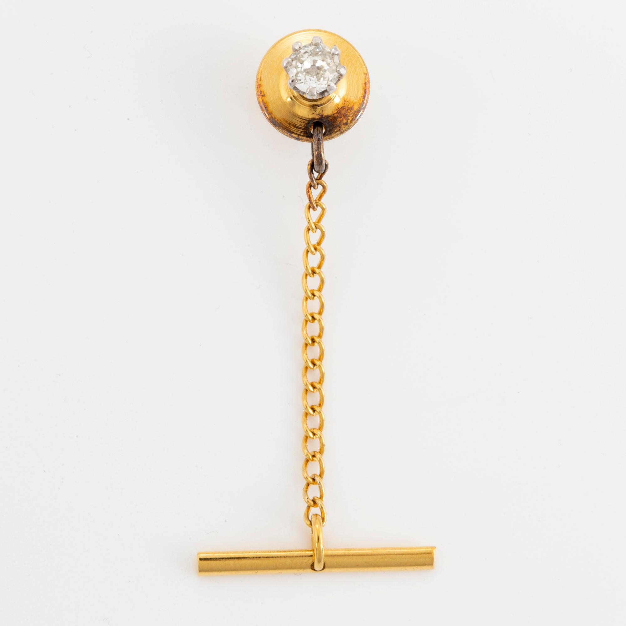 Old-cut diamond pin.