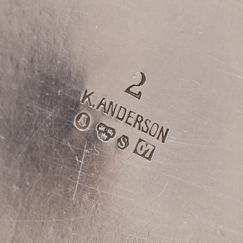 Three Swedish 201th century silver beakers, mark of K Andersson, Carlman and ARG, Stockholm 1903-1949.