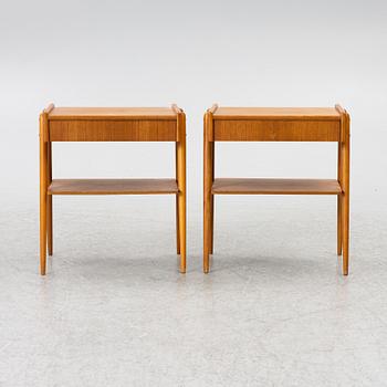 Sängbord, ett par, AB Carlström & Co Möbelfabrik, 1950/60-tal.