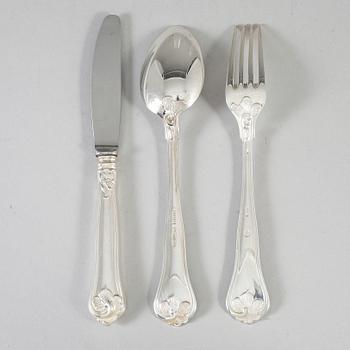 A Cohr 'Sachsisk' model silver cutlery, Denmark, mid 20th century (36 pieces).