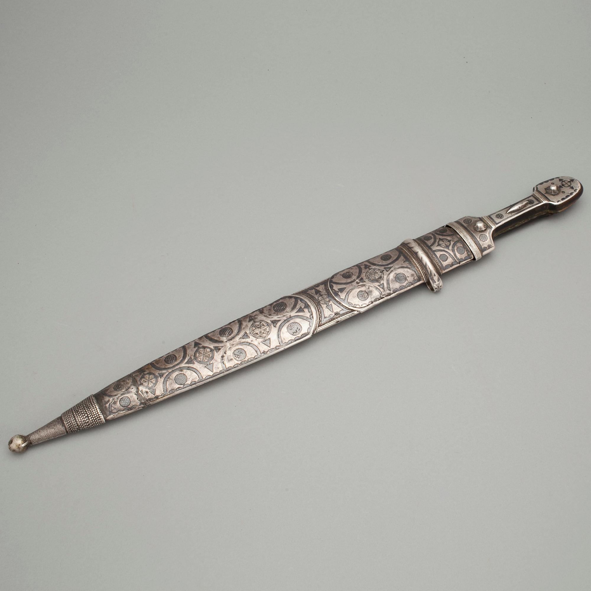 KINDJAL, silver, Tjetjenien, Ryssland, 1900-talets början.
