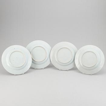 A set of four famille rose dishes, Qing dynasty, Qianlong (1736-95).
