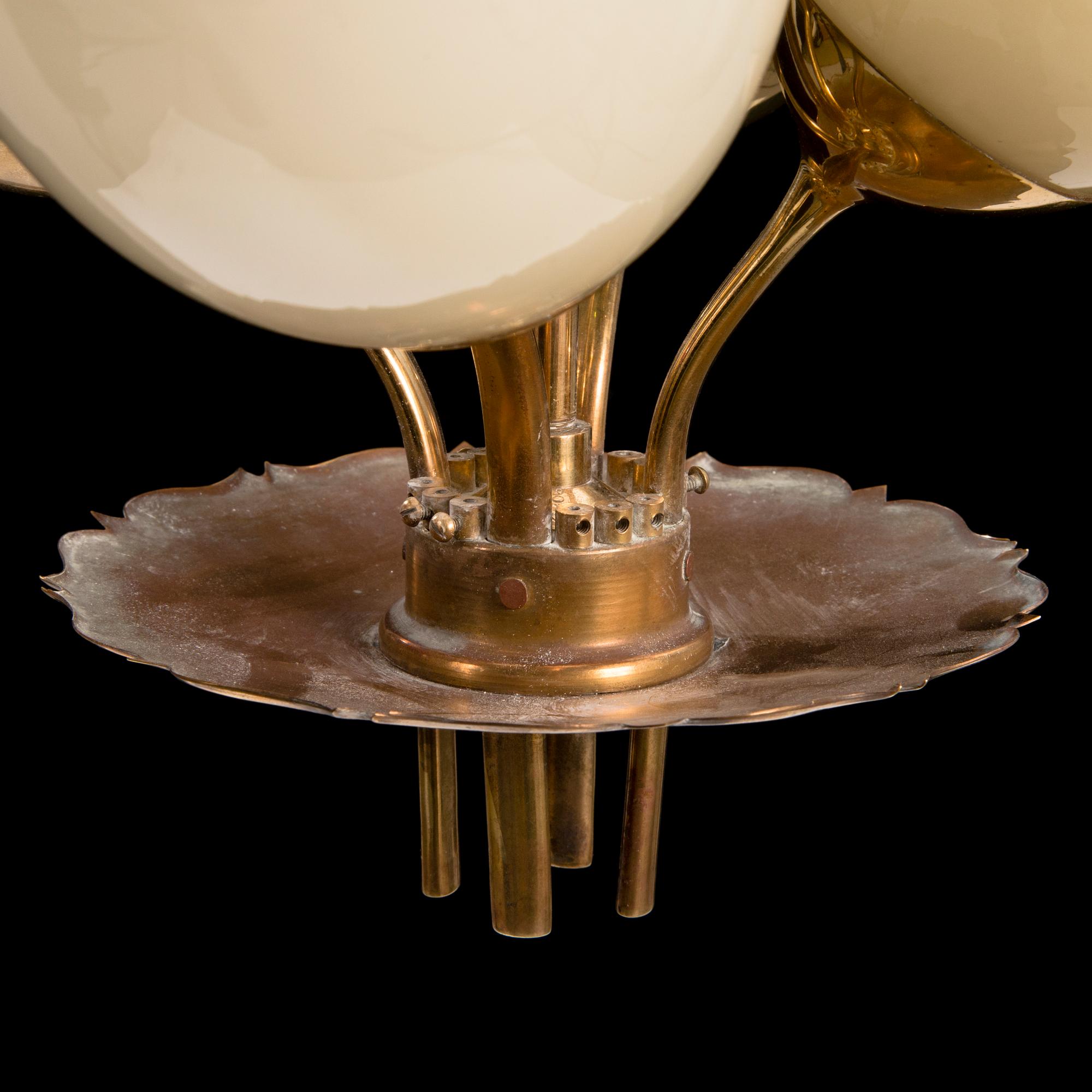 PAAVO TYNELL, A mid-20th century '9029/4' chandelier for Taito, Finland.