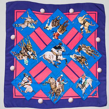 Hermès, scarf, "Le Monde du Polo".