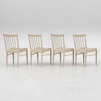 Carl Malmsten, a set of four 'Herrgården' chairs, Bodafors, second half of the 20th century.