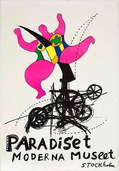 Niki de Saint Phalle, 3 exhibition posters and "fragment" from 1966, signed 101/150.