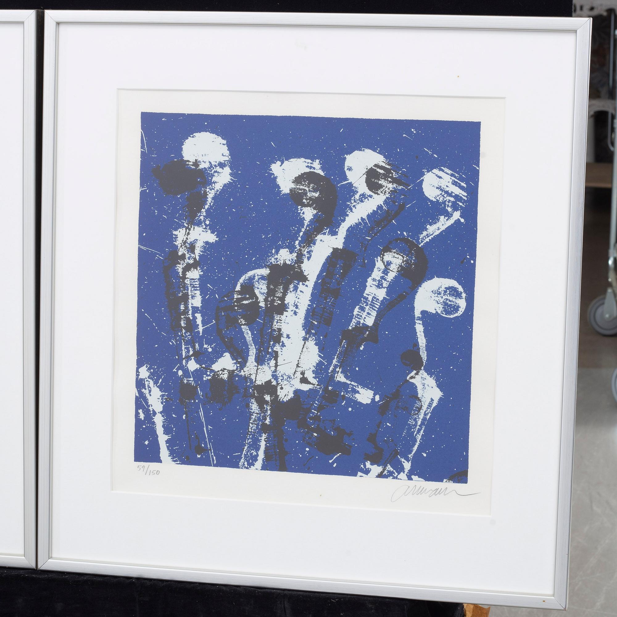 FERNANDEZ ARMAN, färglitografier 2 st, signerade och numrerade 36/150 o 59/150.