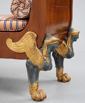 A Swedish Empire daybed, early 19th century.