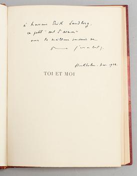 BOOK, Inscribed by Zola.