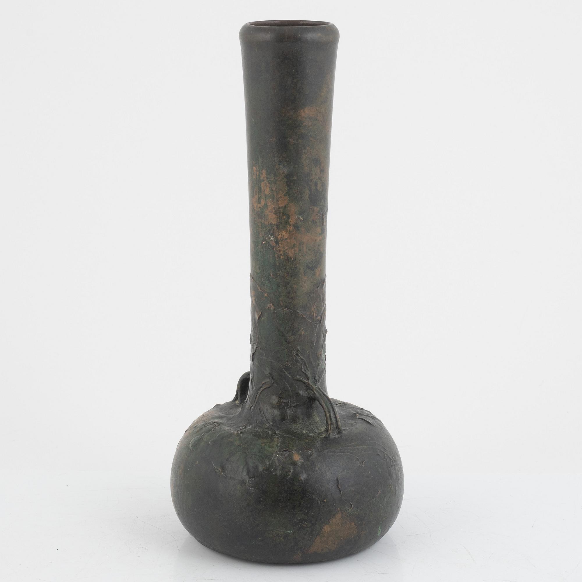 Hugo Elmqvist, patinated bronze, Stockholm, Art Nouveau, early 20th century.