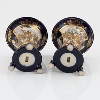 A pair of Satsuma vases, Japan, 20th century.