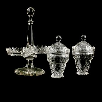 BORDSSURTOUT, glas, 1800-tal.