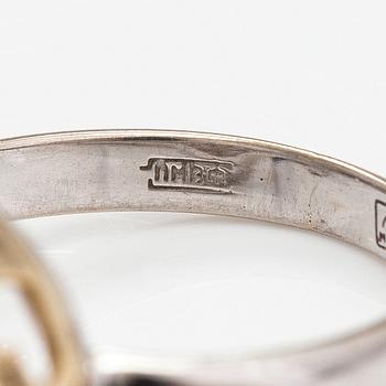 Ring, 14K guld, diamanter ca 0.012 ct tot. Moskva.