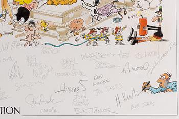 Signerad affisch, "Cartoonist Constitution-A Cartoon Celebration of America".