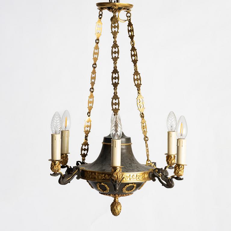 Ceiling lamp, Empire style, early 20th century.