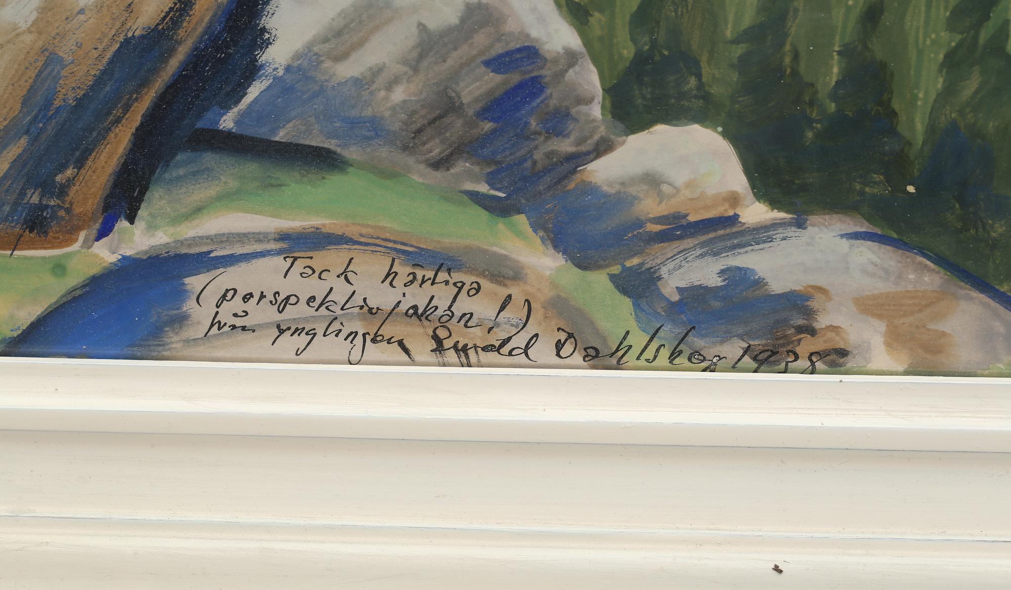 EWALD DAHLSKOG, gouache, signerad och daterad 1938.
