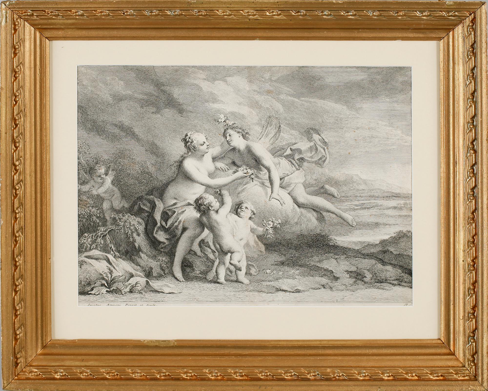 JACOPO AMIGONI, efter, 1700-tal, gravyr.