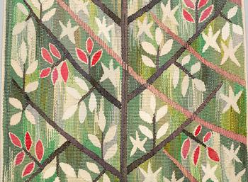 Barbro Nilsson, a textile, "Grön kvist", tapestry weave, ca 210-212 x 59-60,5 cm, signed AB MMF BN.