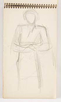 Lotte Laserstein, 4 skissböcker med blyertsteckningar.