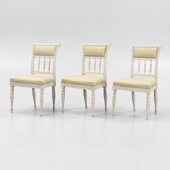 A set of three late Gustavian chairs by J. E. Höglander (master in Stockholm 1777-1813).