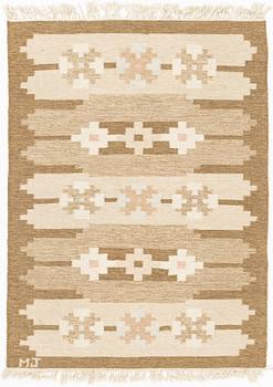 Matta, rölakan, signerad MJ, ca 188 x 140 cm.