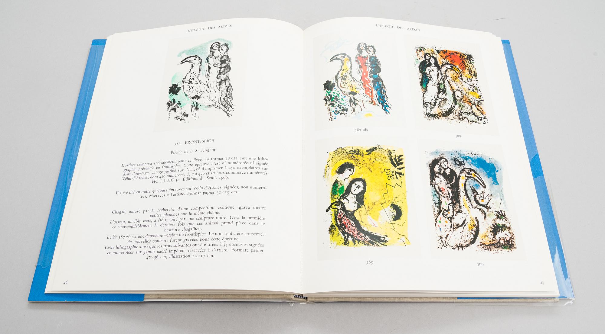 Two books, 'Chagall Lithographe III' and 'Chagall Litographe IV', 1969 and 1974.