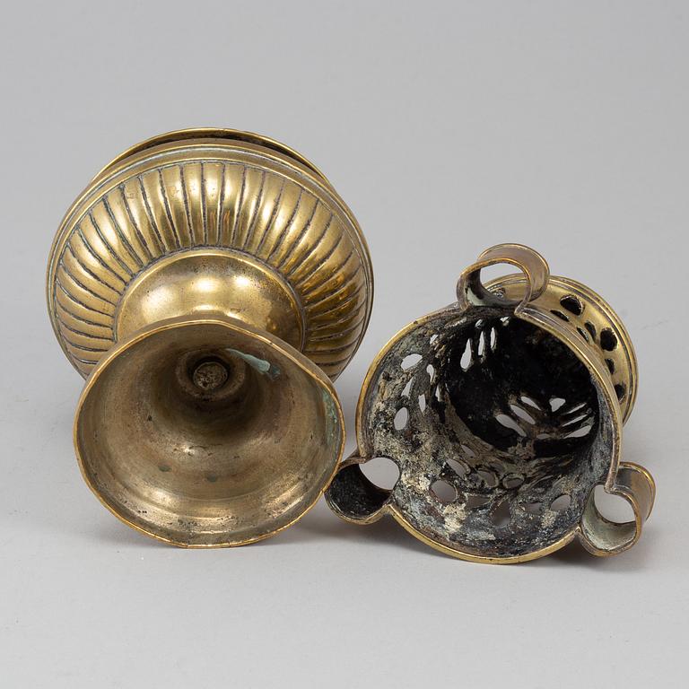 RÖKELSEKAR, mässing, 1700-tal.