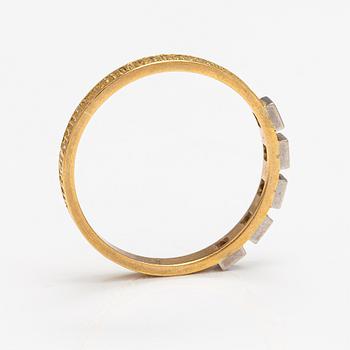 Björn Weckström, Ring "Timanttikihla", 18K guld och diamanter ca 0.20 ct tot. Lapponia 1975.