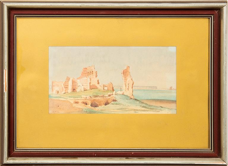 Albert Theodor Gellerstedt, watercolour signed.