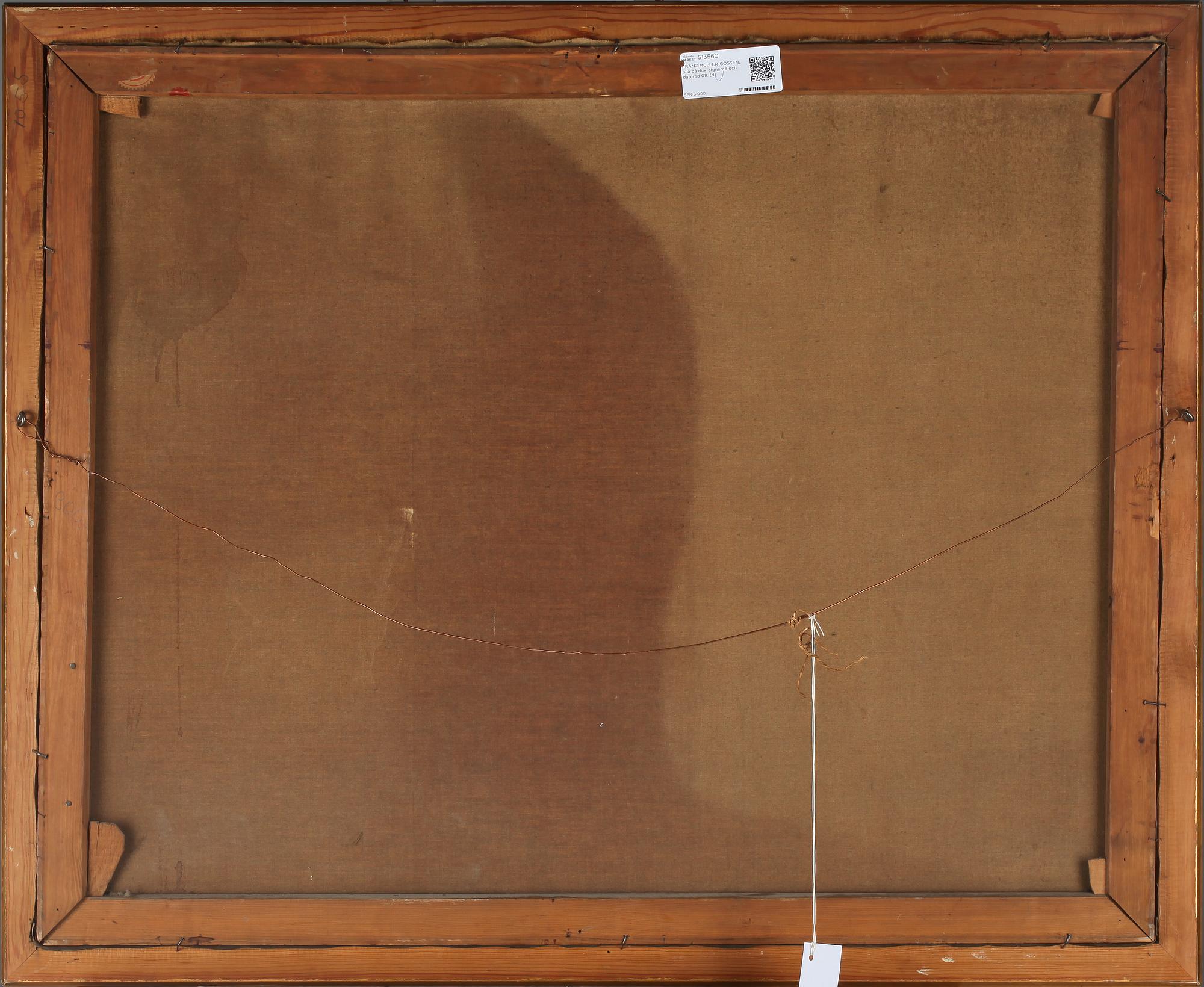 FRANZ MÜLLER-GOSSEN, olja på duk, signerad och daterad 09.