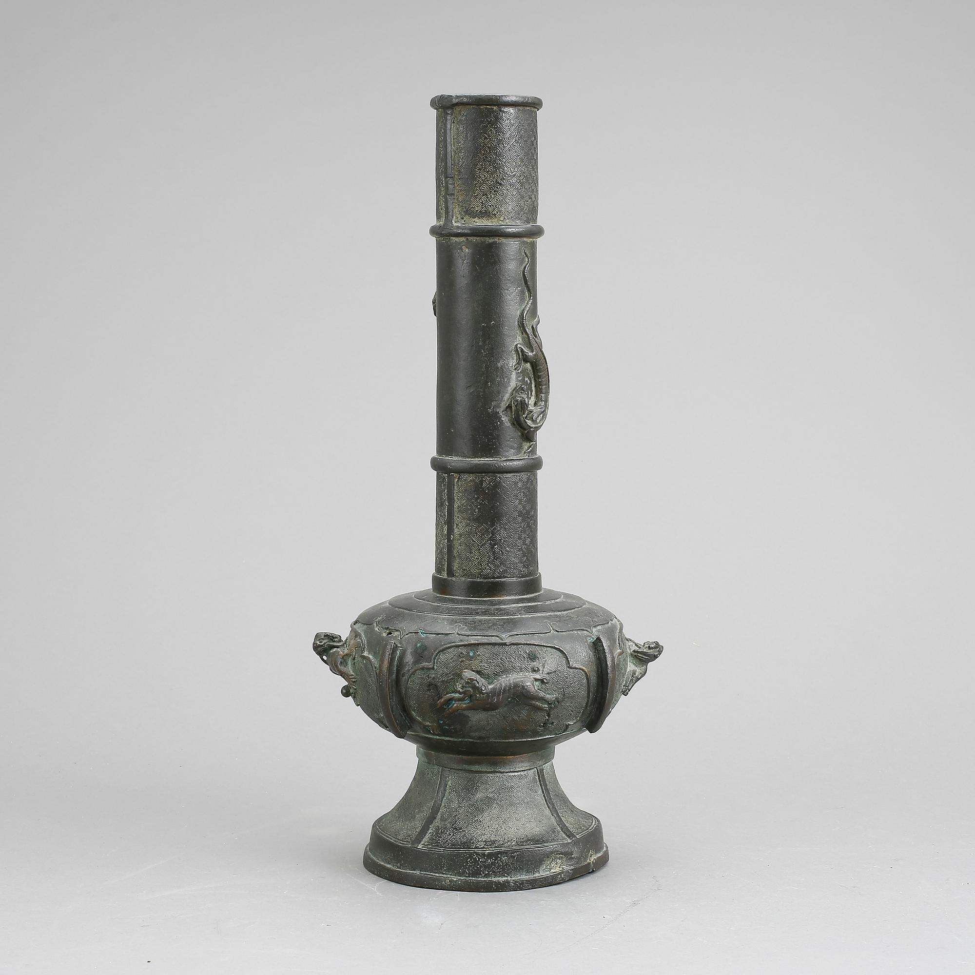 VAS, patinerad brons, Japan, 1800-tal.